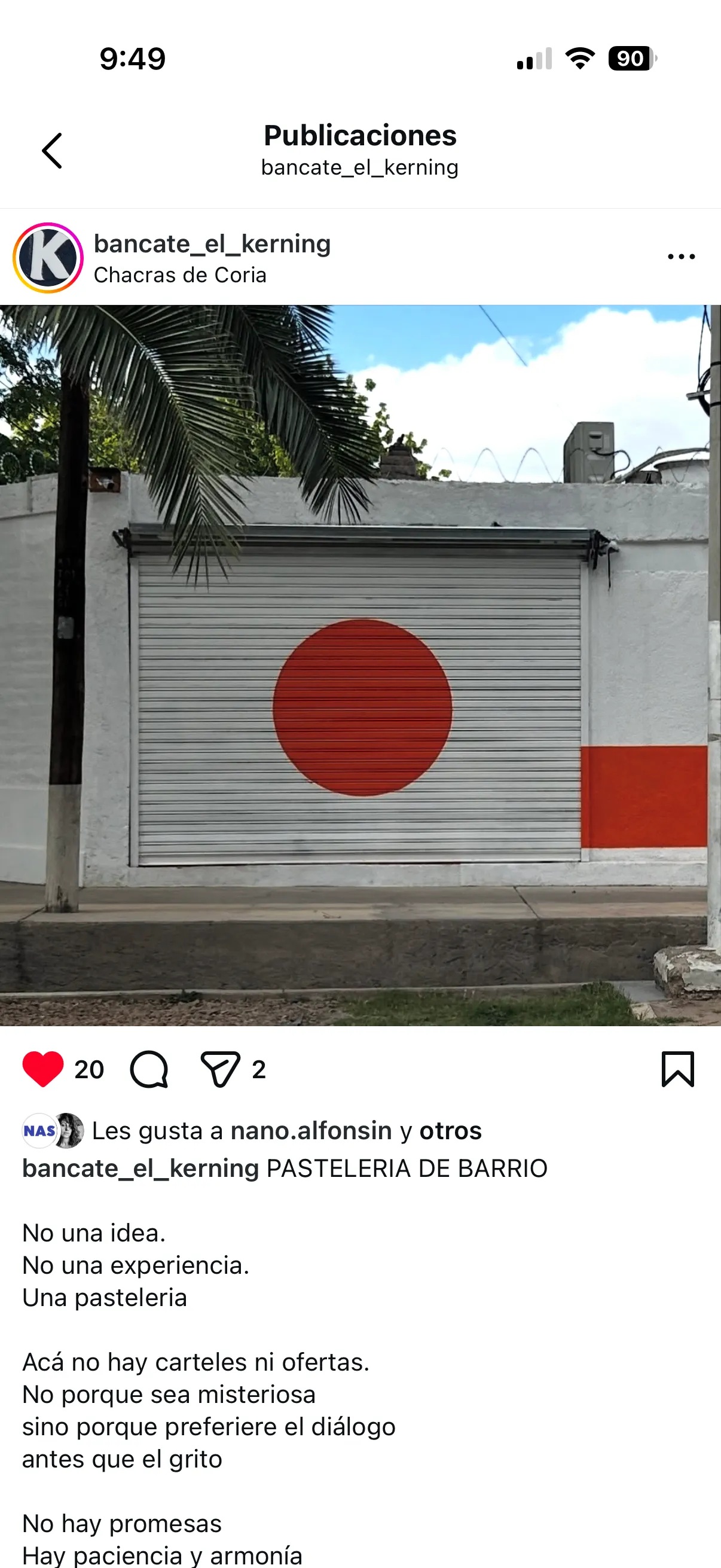 Publicación de redes sociales sobre las Alsina 2