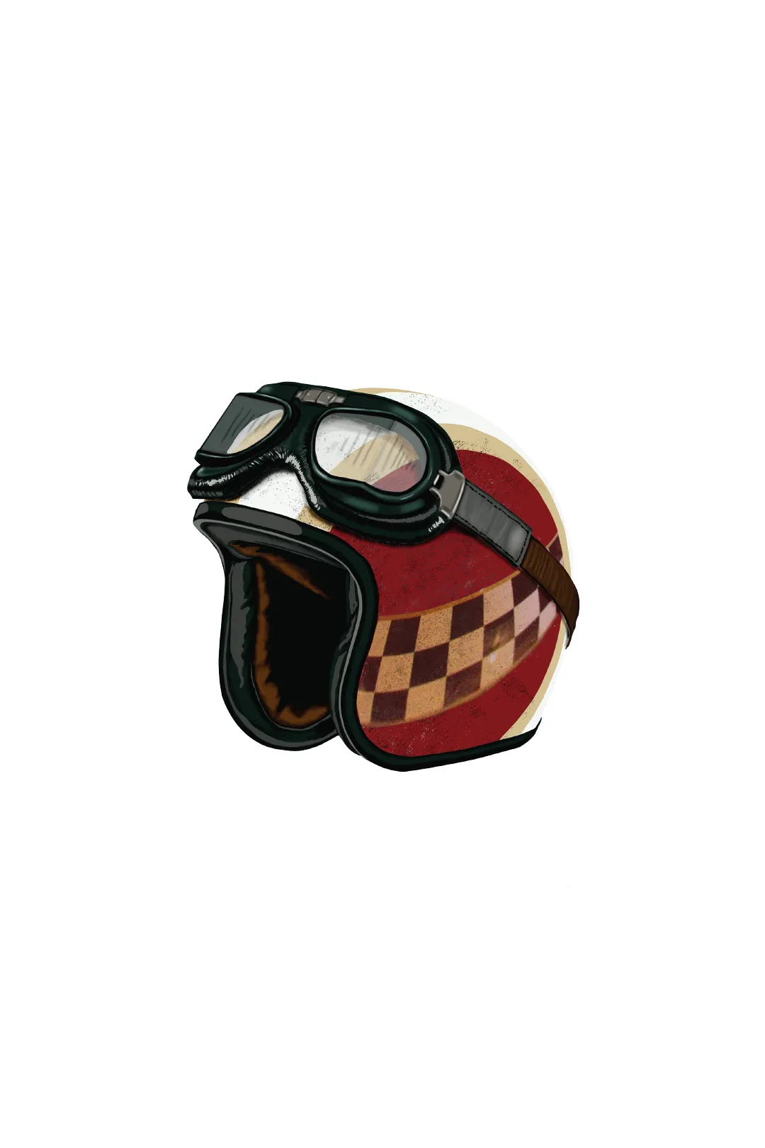 Símbolo original del casco de EnoBiker Wines antes del rediseño