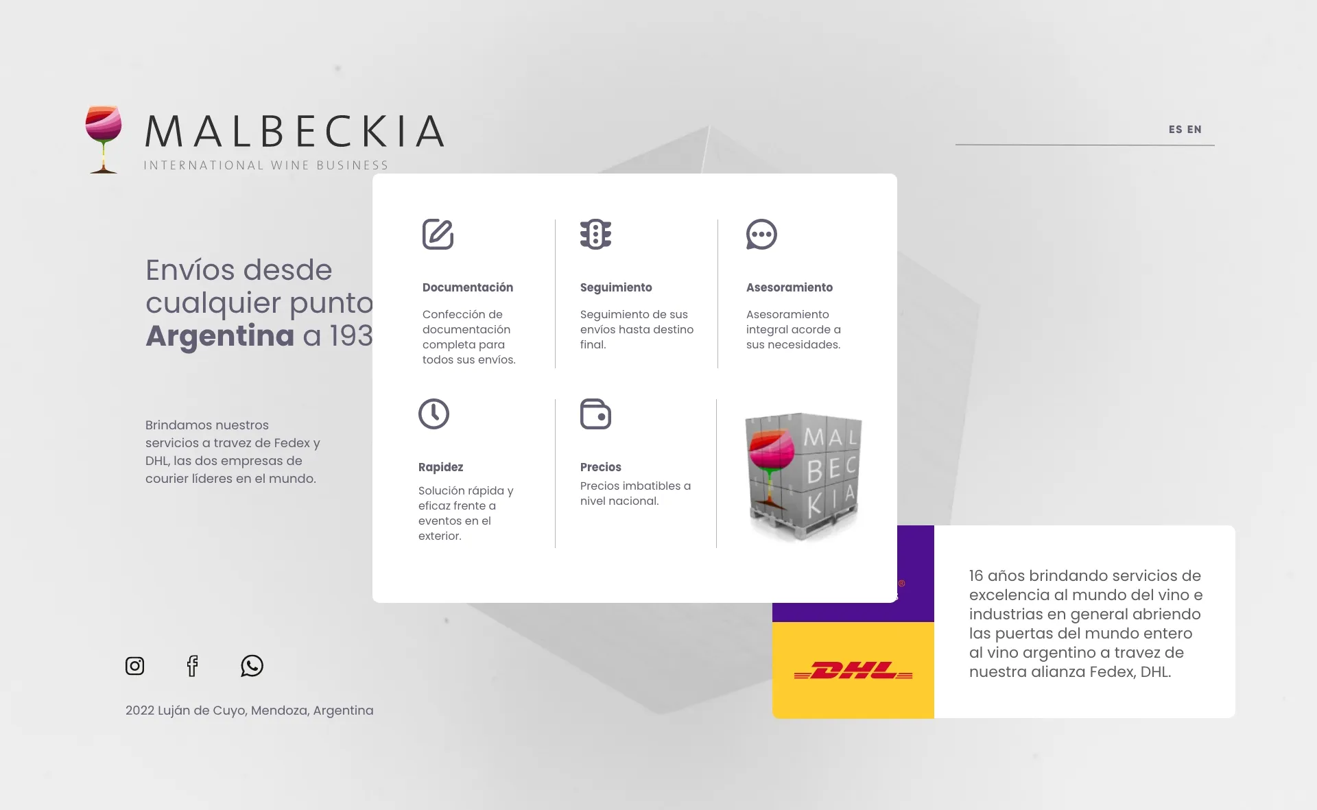 Landing Page Malbeckia