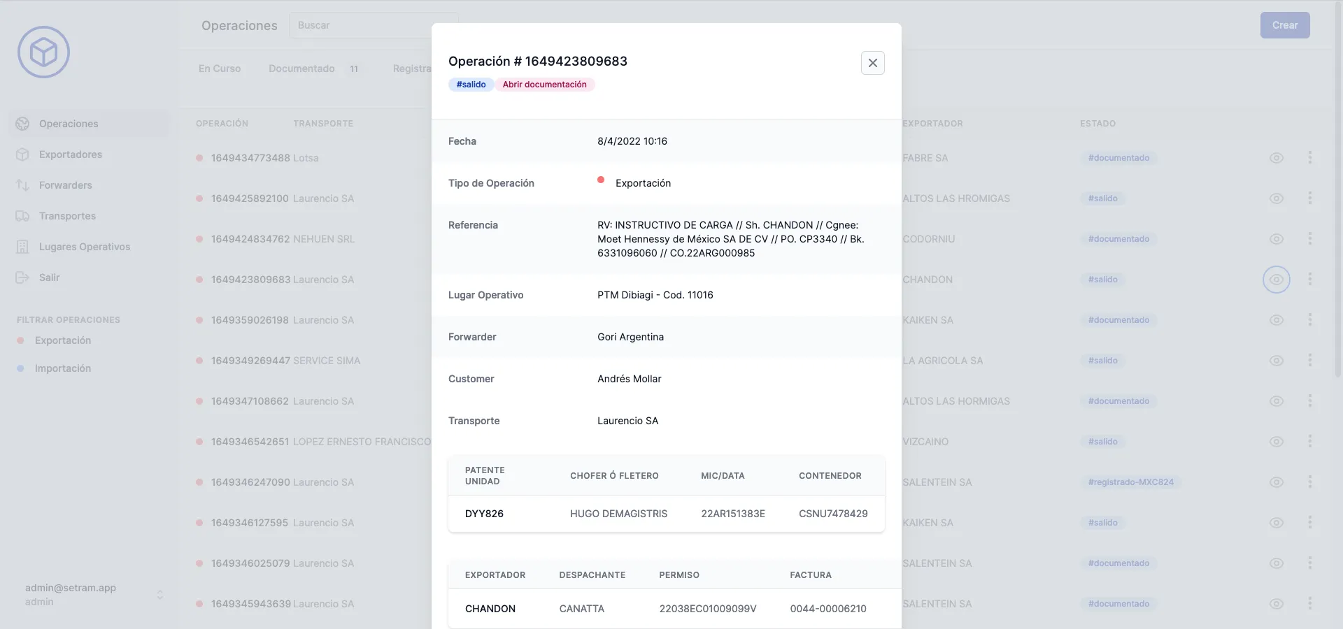 Web App Setram Sas