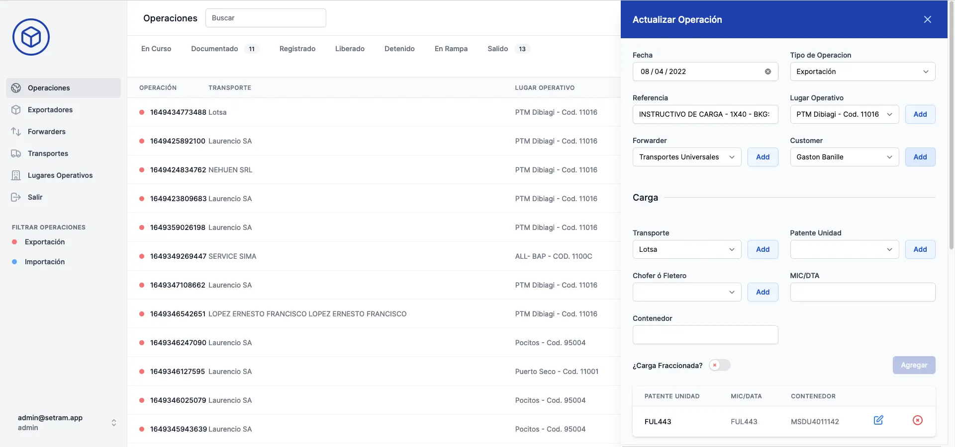 Web App Setram Sas