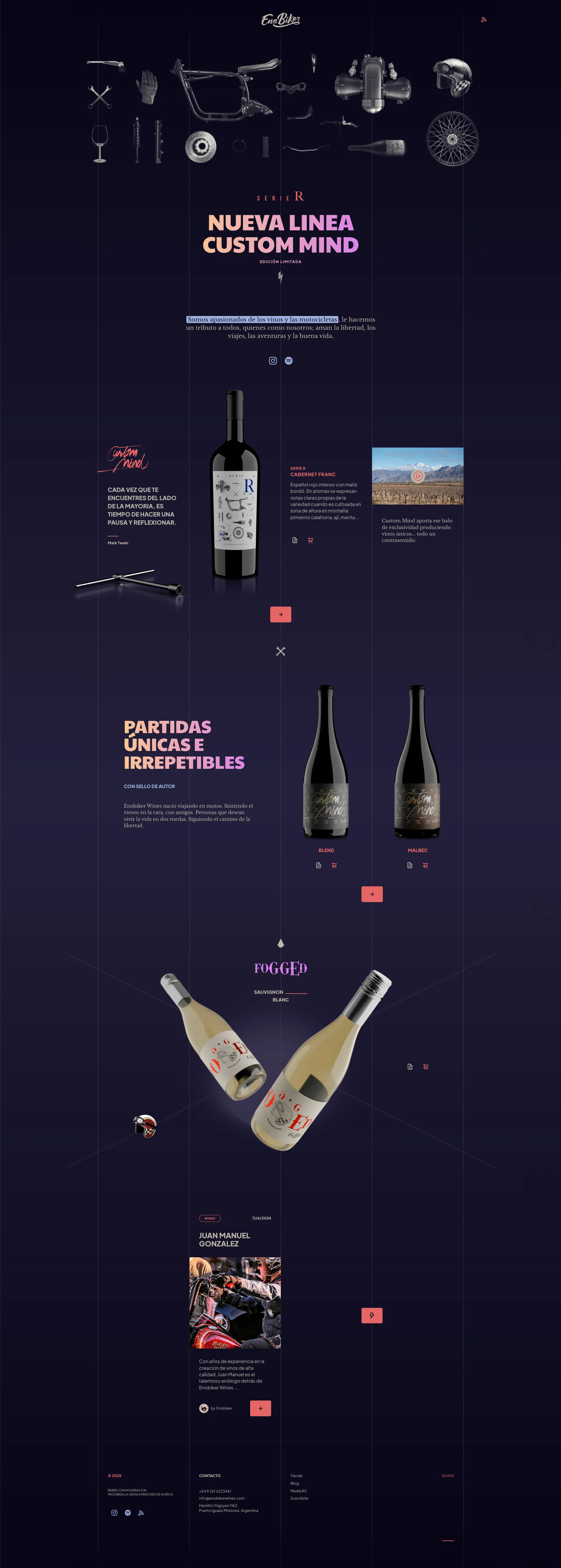 Web Enobiker Wines