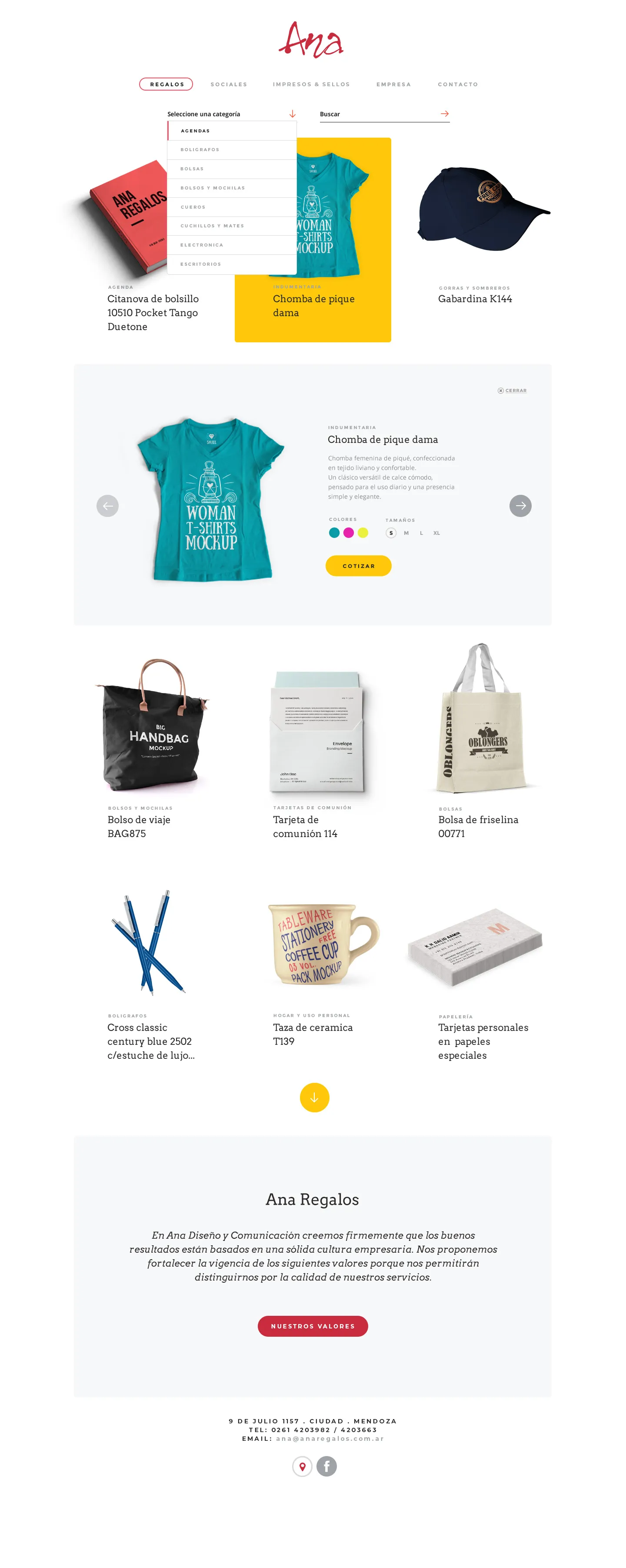 Web Ana Regalos